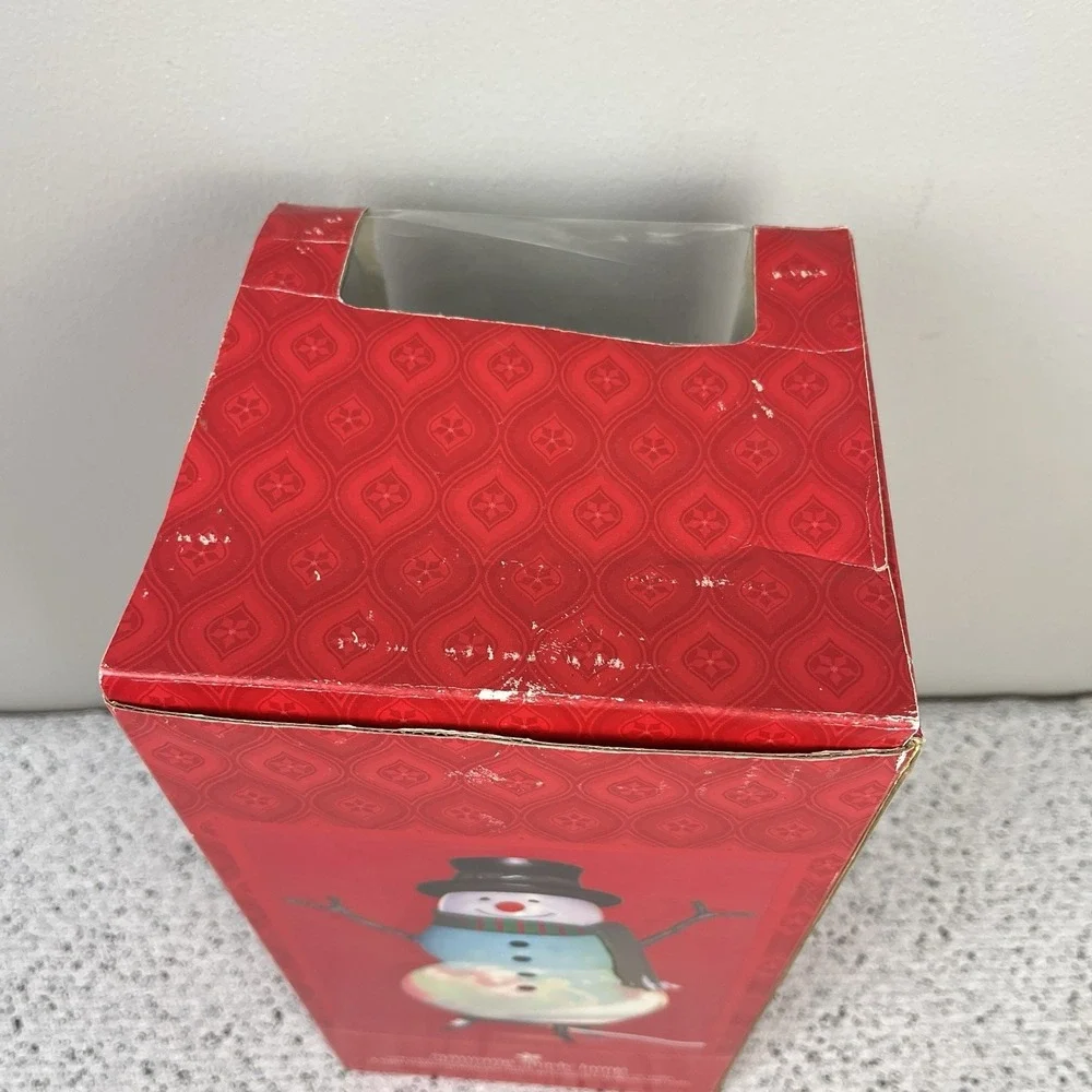 2003 Target Christmas Snowman Spinning Shade Lamp‎ New Open Box Vintage 12